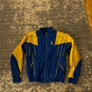 Vintage | Air Jordan | Windbreaker Jacket| MED Blue / Yellow Laney HS